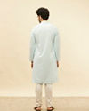 alt message - Manyavar Men Powder Blue Chikankari Sequinned Kurta Set image number 5